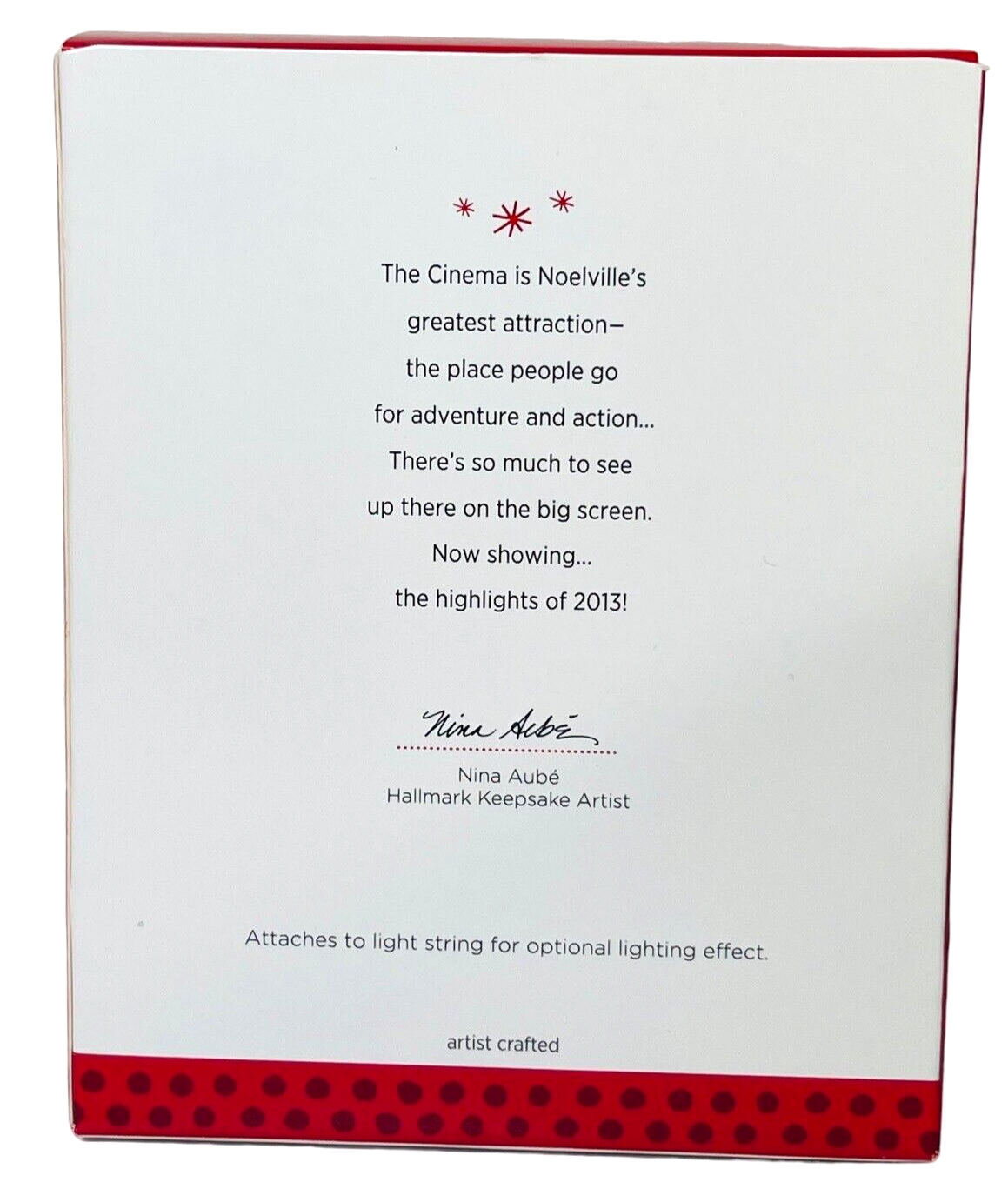 NEW Noelville Cinema 8th in Series 2013 Collectible Ornament - Hallmark Keepsake