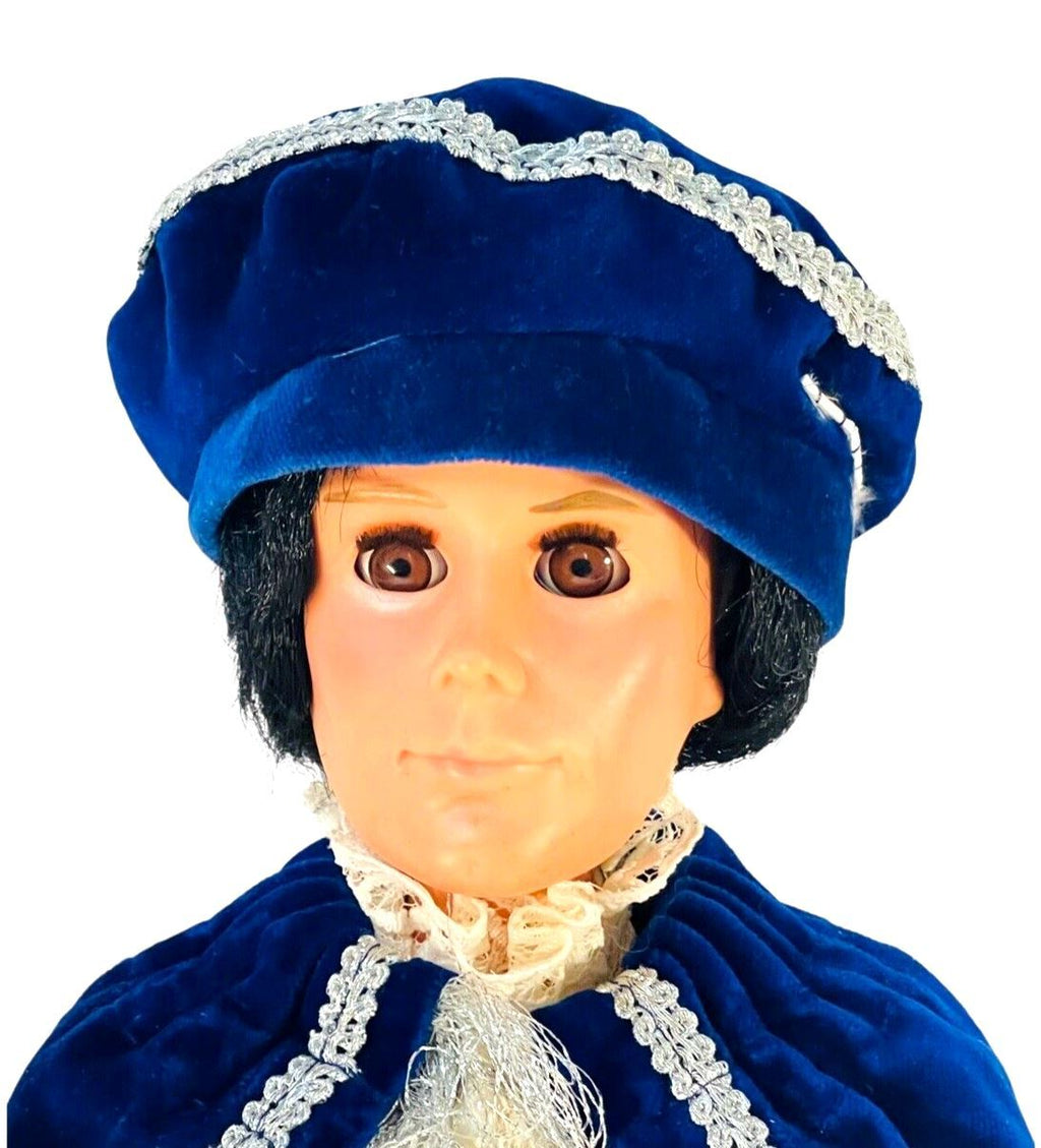 VINTAGE BOY BLUE STYLE DOLL - 19” TALL X 6'' WIDE - WEIGH 1.8 LBS. SCHILDKROT