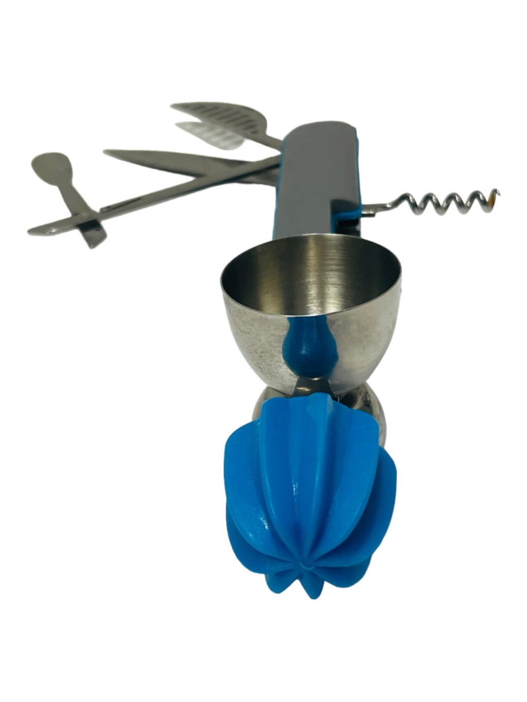 Bar UTENSIL Set 10-N-1 Blue "STAINLESS-STEEL" QUENCH-Preowned.