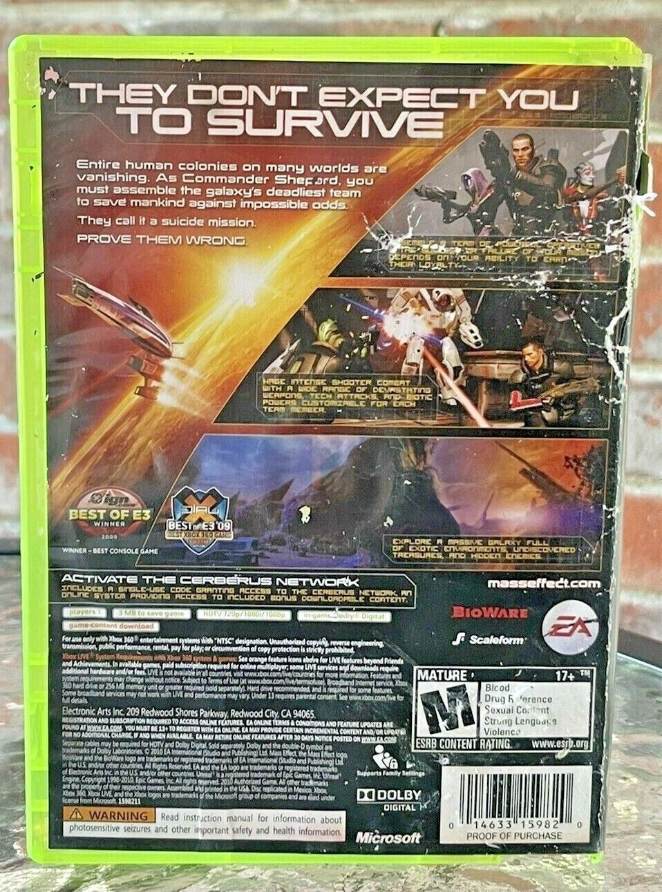 Mass Effect 2 Xbox 360 (2010 Microsoft) Includes Disc 1 & 2 "MINT CONDITION"