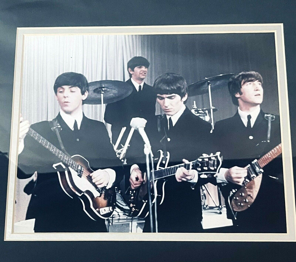 WURLITZER JUKEBOX THE BEATLES BLACK FRAME PHOTO FAB TOUR  22x14x1in. "MINT"