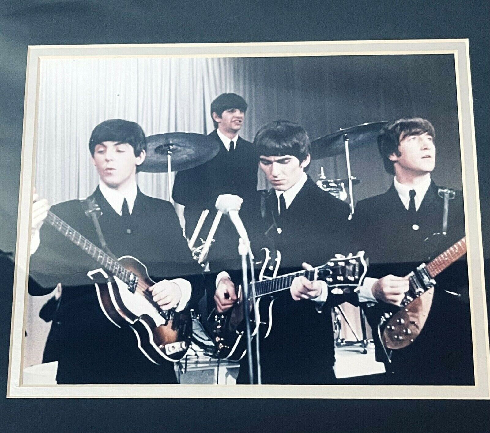 WURLITZER JUKEBOX THE BEATLES BLACK FRAME PHOTO FAB TOUR  22x14x1in. "MINT"