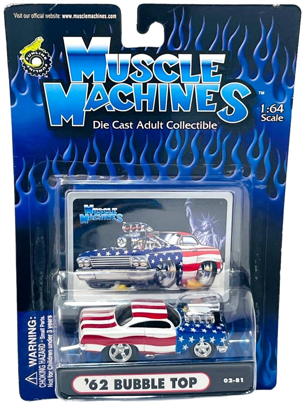 1962 BUBBLE TOP 02-81 Die Cast Adult Collectible 1:64 Scale Muscle Machines-NEW