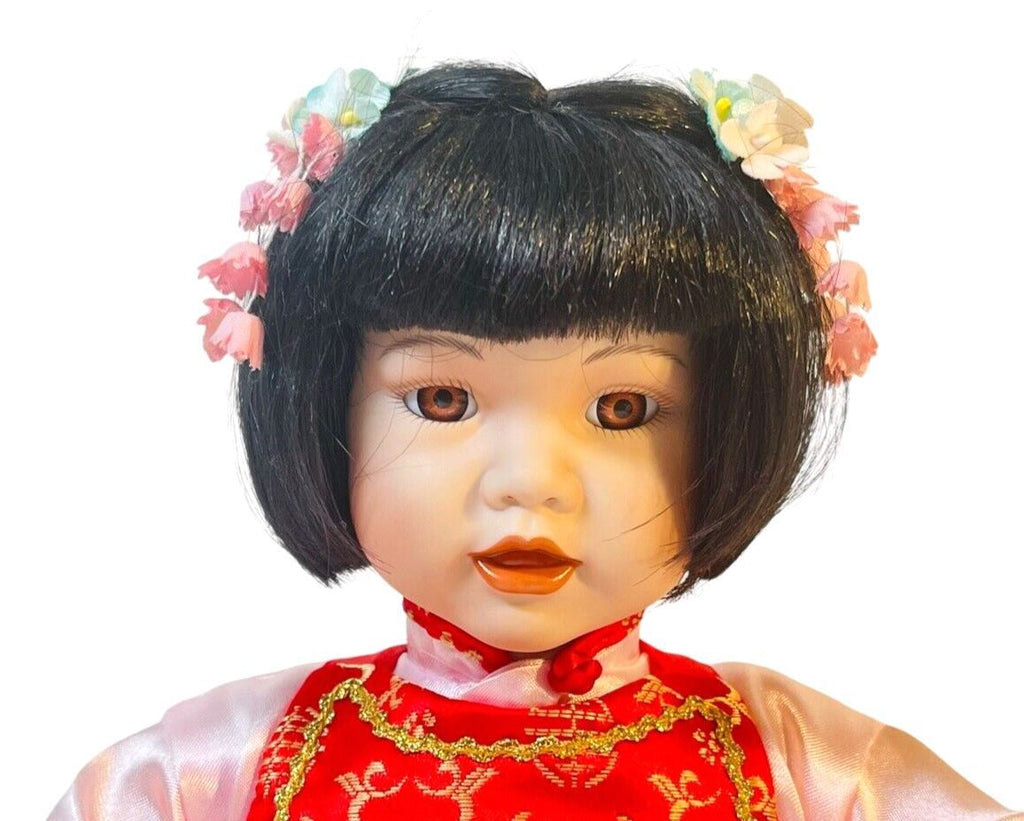 Chinese Porcelain Doll 9” 1992 Mei Mei - Panda by Bruce Hsieh - Danbury Mint