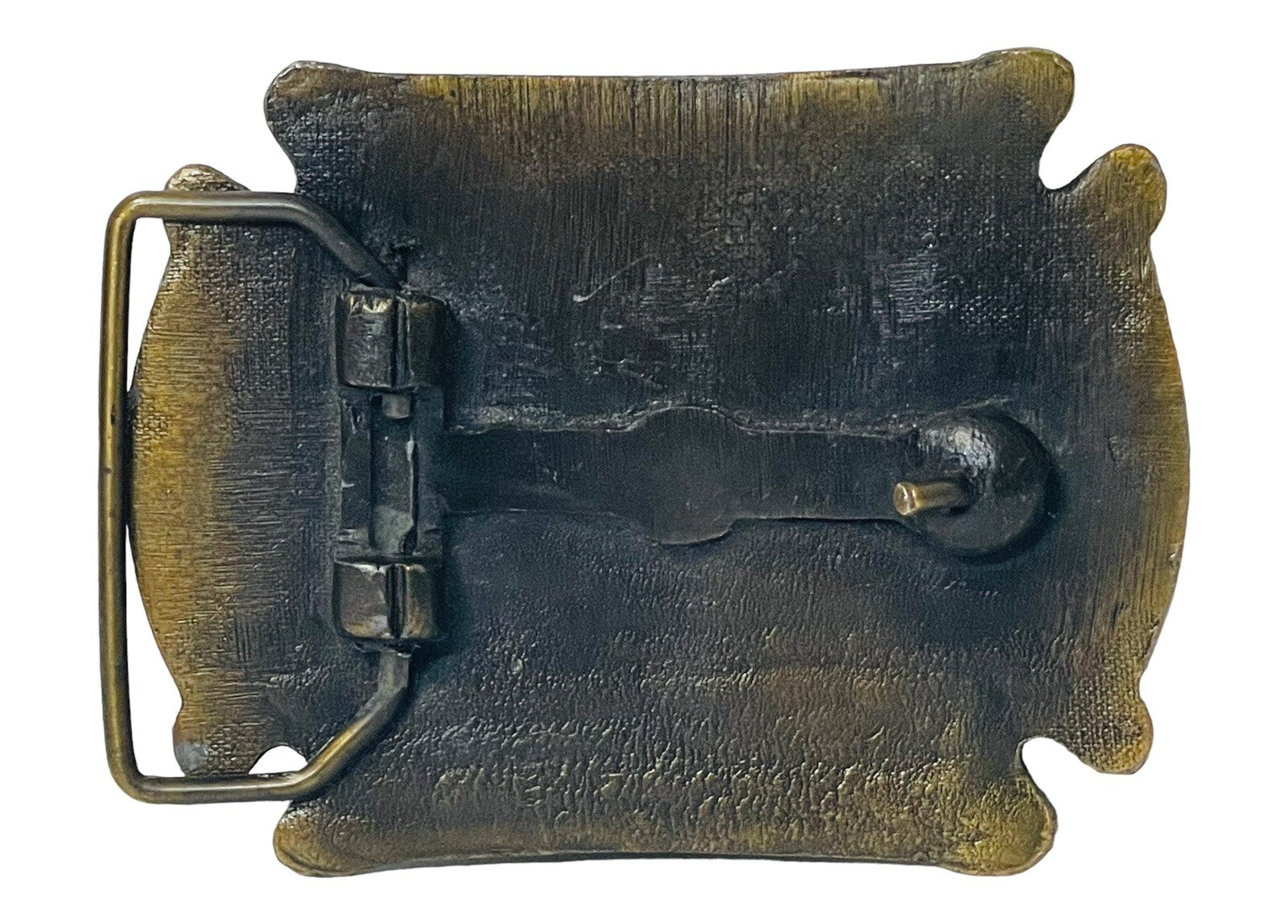 USA BALD EAGEL BRASS BELT BUCKEL ARMY BICENTENNAL ~ WT:5.9 OZ.~3X2.5 IN.~VINTAGE