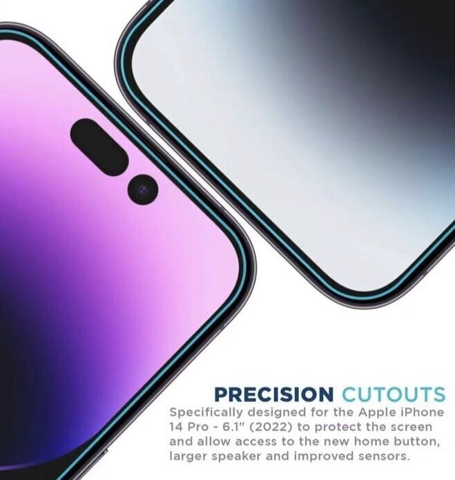 14 Pro iPhone, 5D Tempered Glass Screen & Camera Protectors - 3 of Pack