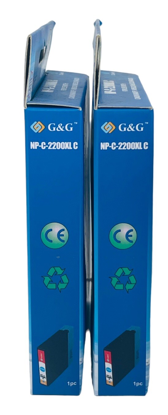 INK CARTRIDGE ~ COLOR: CYAN ~ Expired 9/17~G&G NP-C-2200XL C NEW FACTORY-SEALED