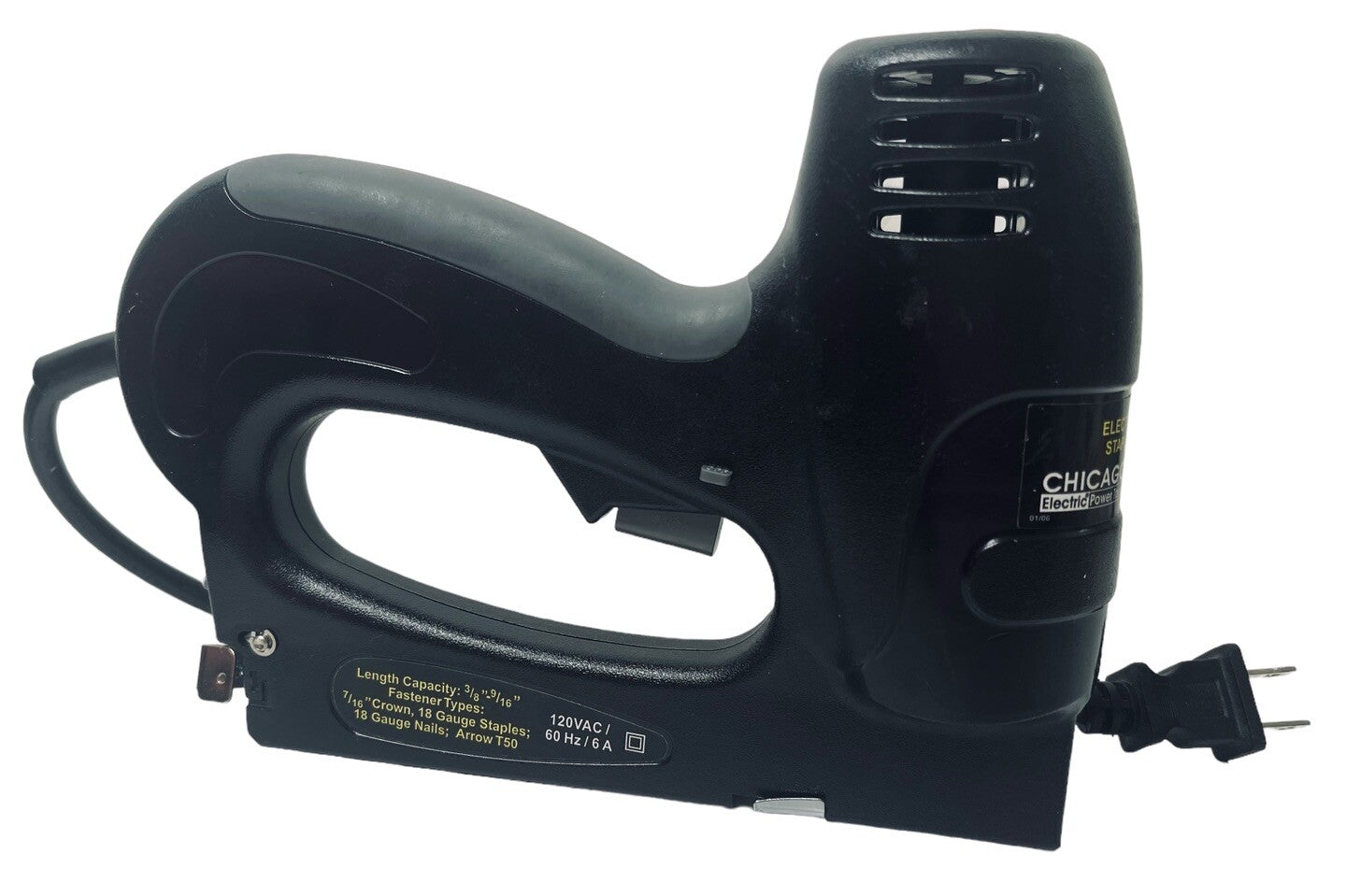 Electric Nailer Stapler/Nail Fastener 3-in-1 Chicago 93749, 120VAC/60Hz