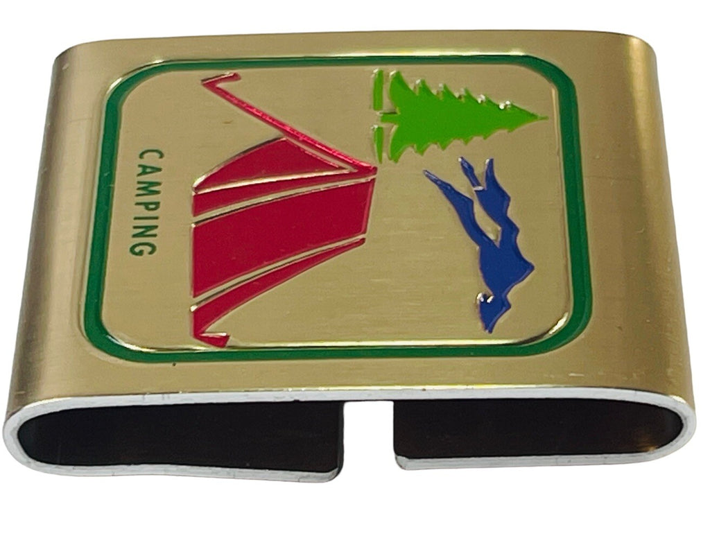 BOY SCOUTS OF AMERICA CAMPING METAL BELT SLIDE MERIT CLIP