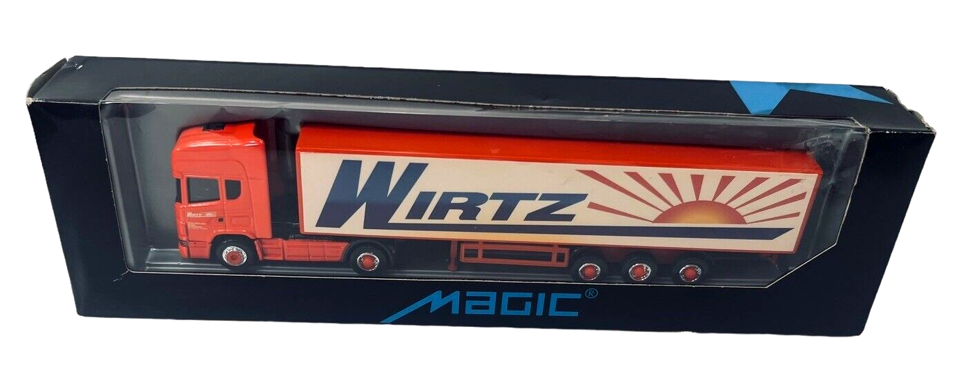 HERPA MAGIC SCANIA TRACTOR TRAILER TRUCK WIRTZ SPEDITION DIE-CAST SCALE 1:87