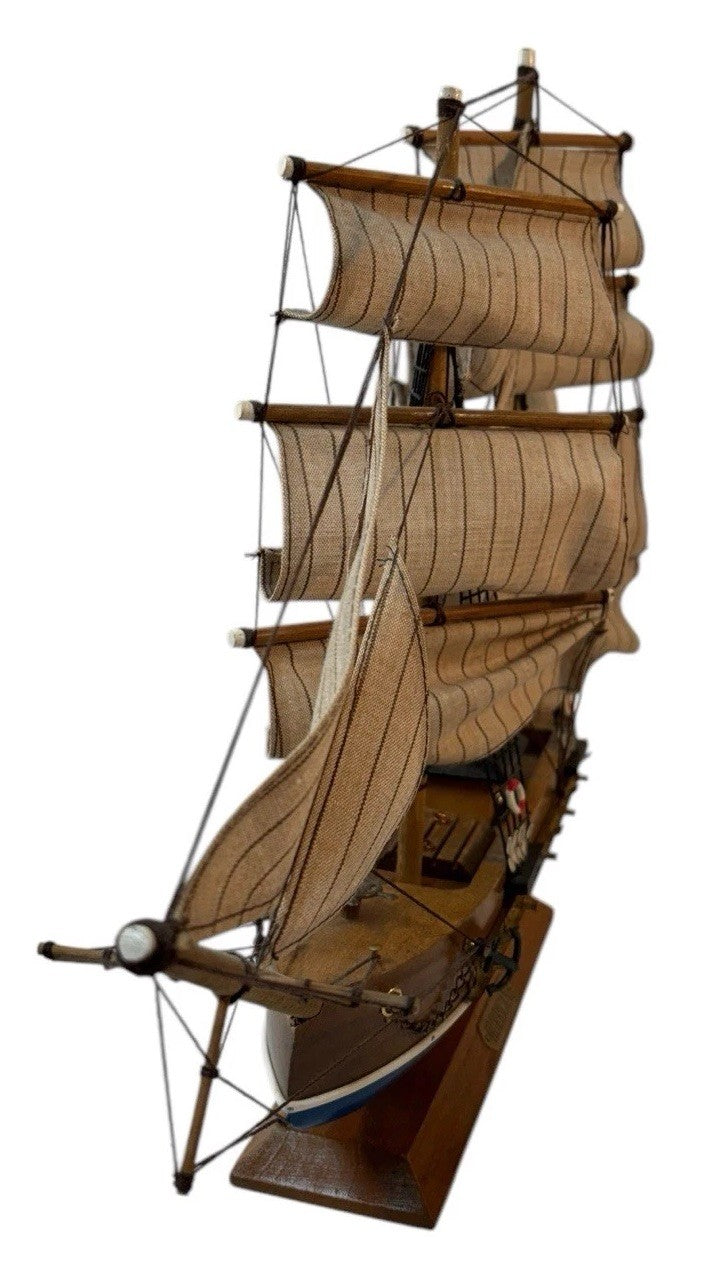 HURRICANE Model Sail Ship Clipper Vessel~Fabric Rigging 14”x16” TALL SHIPS