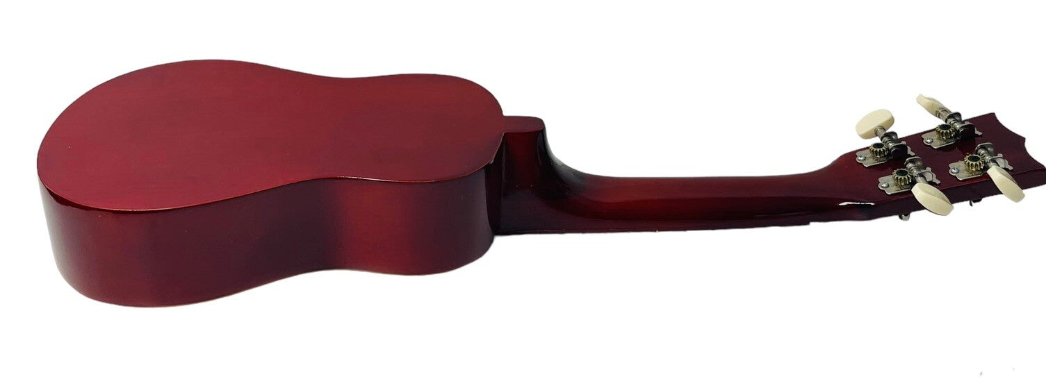 UKULELE with LANIKIA CO-UT DIGITAL TUNER & ACCESSIORIES - OAK & RED WOOD.