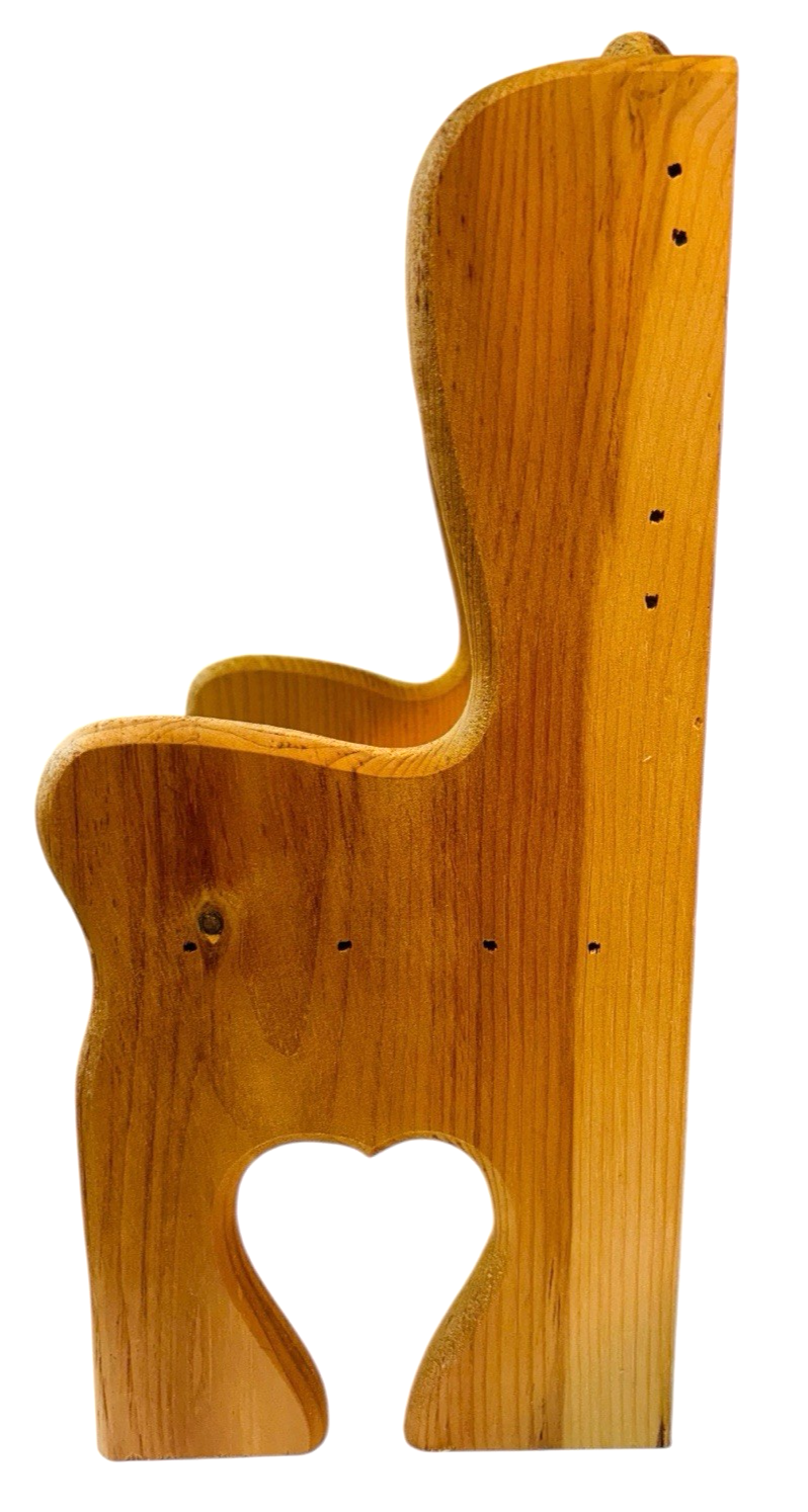 Handmade Doll or Teddy Bear Chair Solid Oak Wood High Back H 14" x W 8" x L 6"