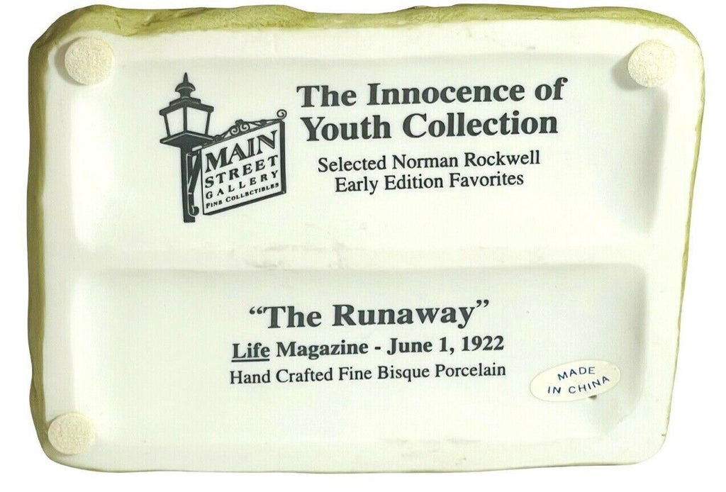 THE RUNAWAY Porcelain Figurine The Innocence of Youth Collection Norman Rockwell