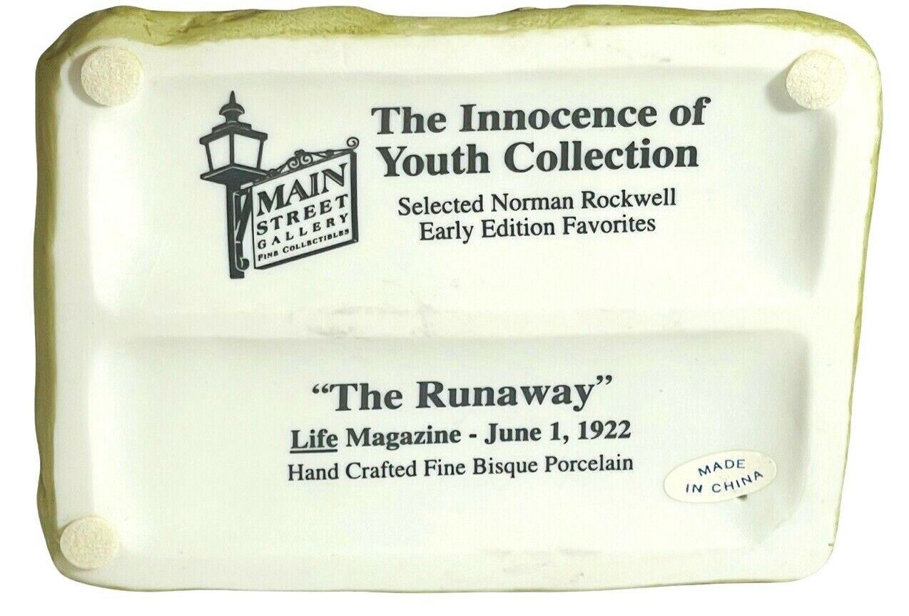 THE RUNAWAY Porcelain Figurine The Innocence of Youth Collection Norman Rockwell