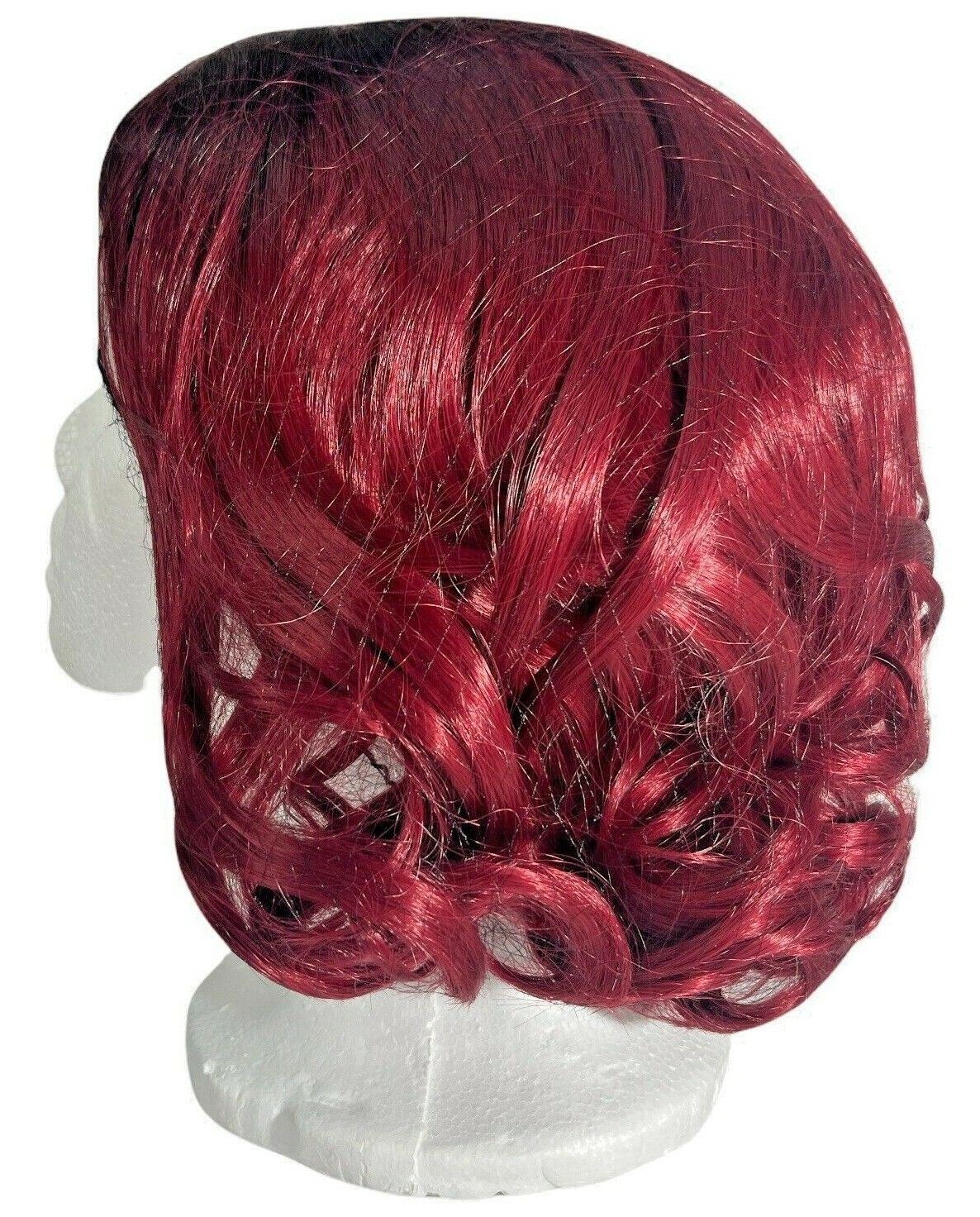 BRAND NEW 2-Tone Ombre Wig 12” (Black & Wine Red) Temperature Fiber Synthetic