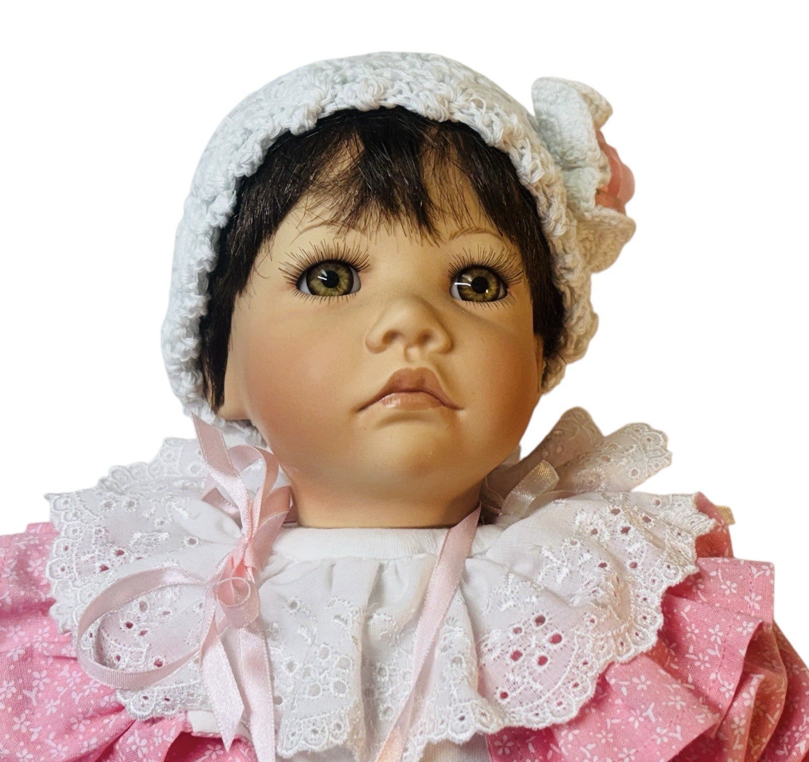 RARE DES PUPPENED KUNSTARCHIV PORCELAIN DOLL BABY 22'' TALL 3LBS WT. BY: S SAURT