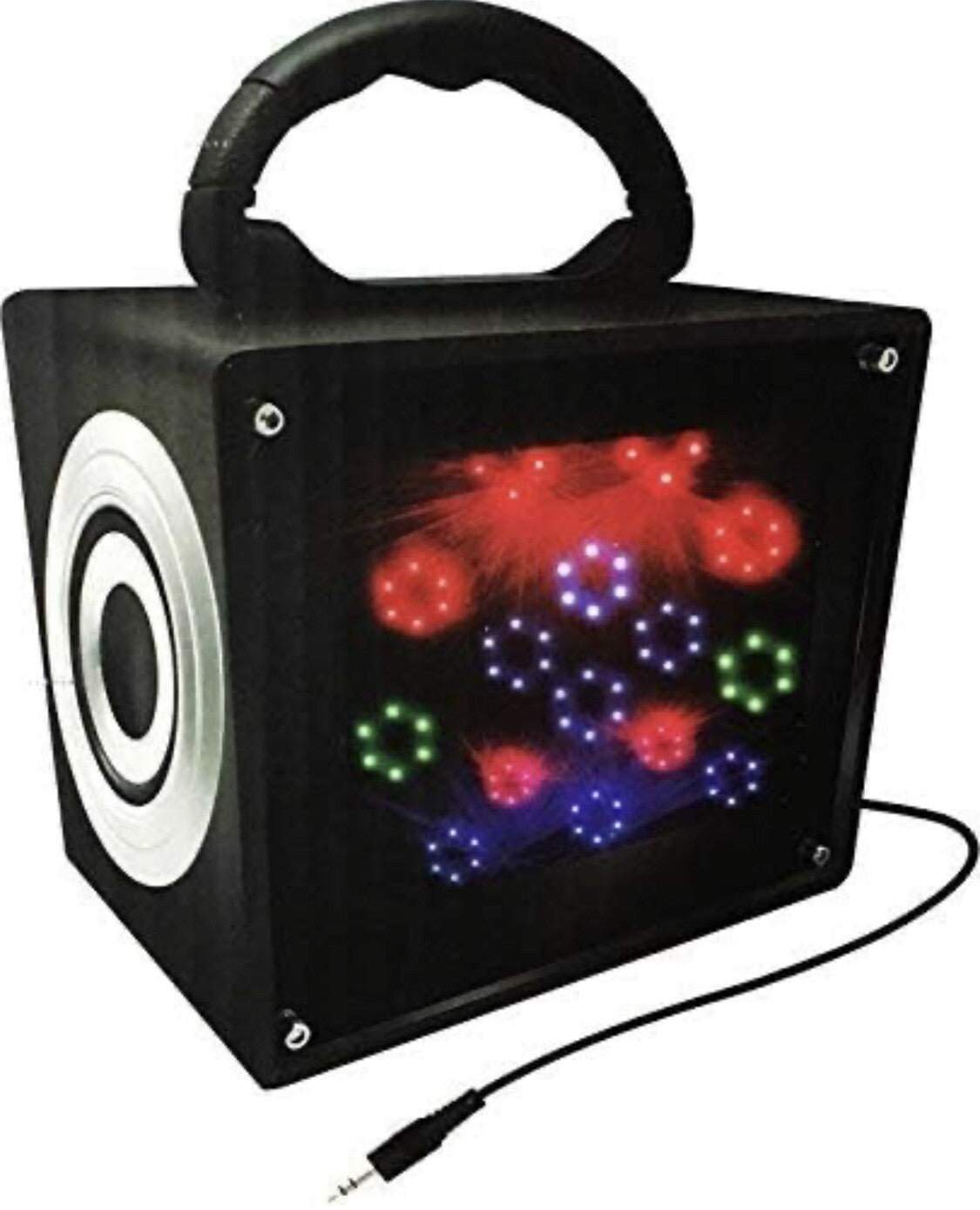 Vibe LED Stereo Speaker, w/LED FLASHING COLORFUL LIGHTS 3.5mm Aux Cable -NEW