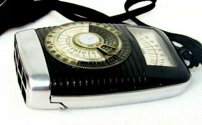 DEJUR ART DECO LIGHT METER~ORIGINAL CASE & MANUAL~DUAL PROFESSIONAL ~ VINTAGE