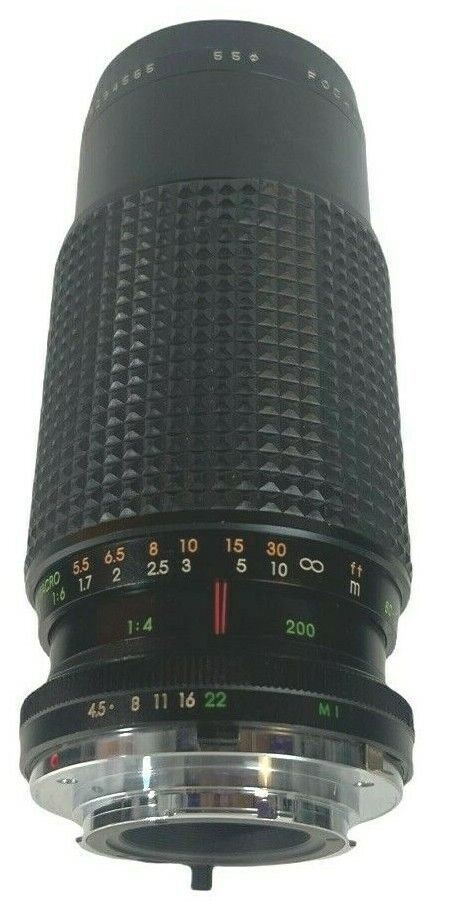 1984 Focal Camera Lens MC Auto Zoom 1:4.5 f=80-200mm (L-5.5" x R-8.5") - Vintage