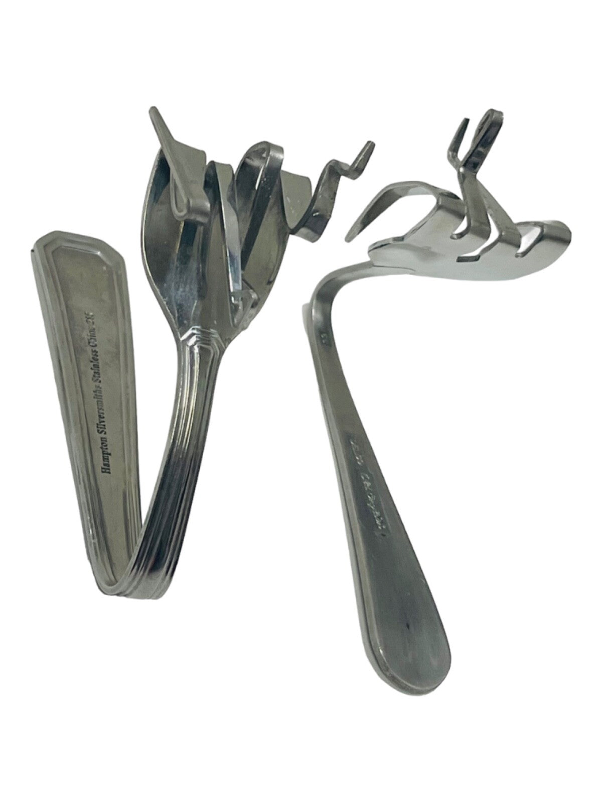 Cambridge STAINLESS-STEEL Tasting Spoon & 2-Specialty Curve-Forks - PREOWNED