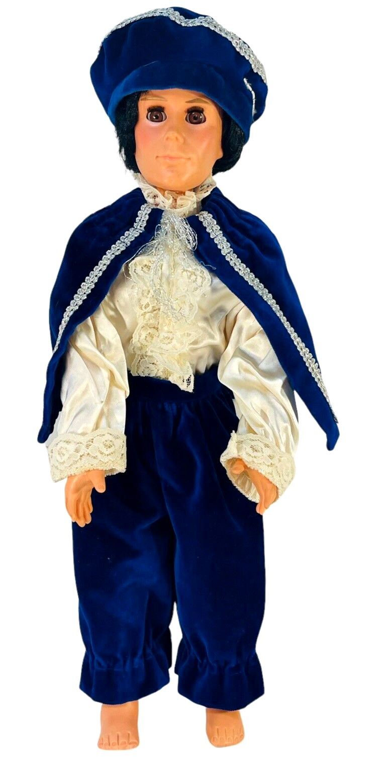 VINTAGE BOY BLUE STYLE DOLL - 19” TALL X 6'' WIDE - WEIGH 1.8 LBS. SCHILDKROT