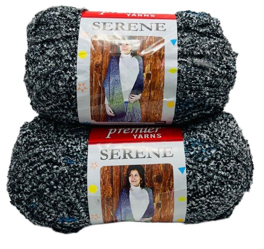 PREMIER SERENE YARN 90% ACRYLIC-10% POLYAMIDE~MARY MAXIM~LOT OF 2.