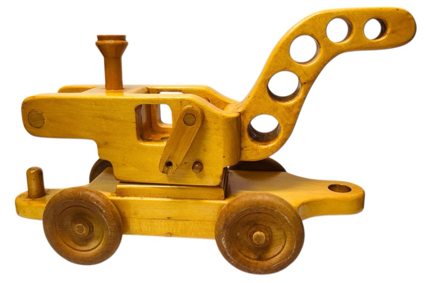 Handmade Oak Wooden Crane Trian Toy L 13'' X H 8'' X W 4'' Weight 2 lbs. By AFD