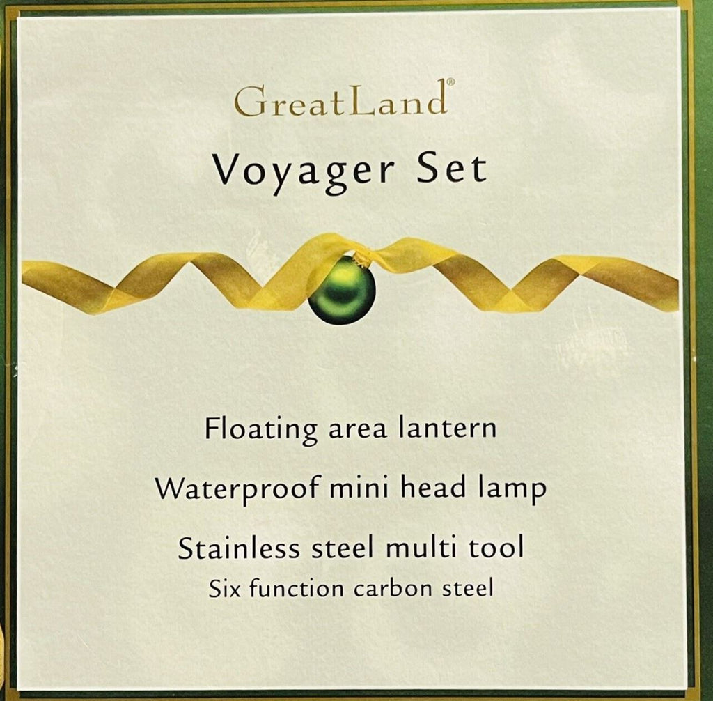 Camping Set of Multi Tools, Floating Lantern, Headlamp & Stainless-Steel