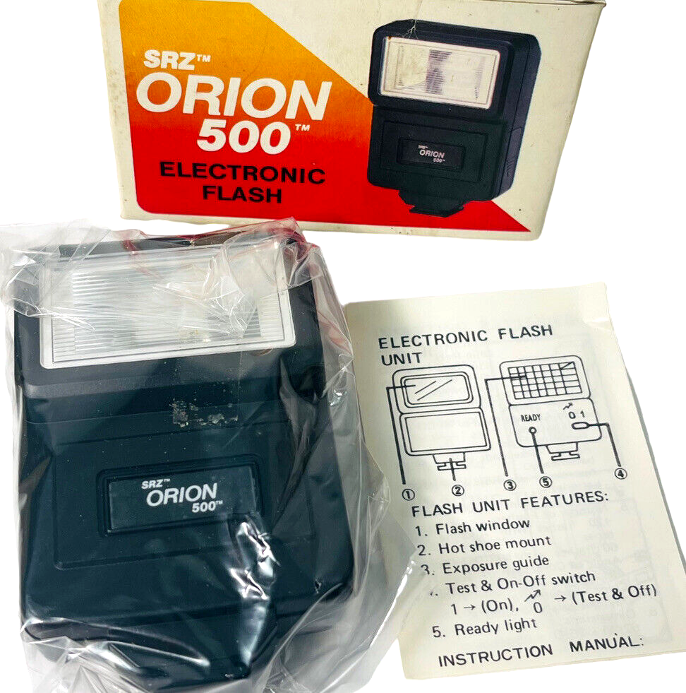 SRZ ORION 500 ELECTRONIC FLASH, WITH MANUAL ~ NEW IN ORIGINAL BOX
