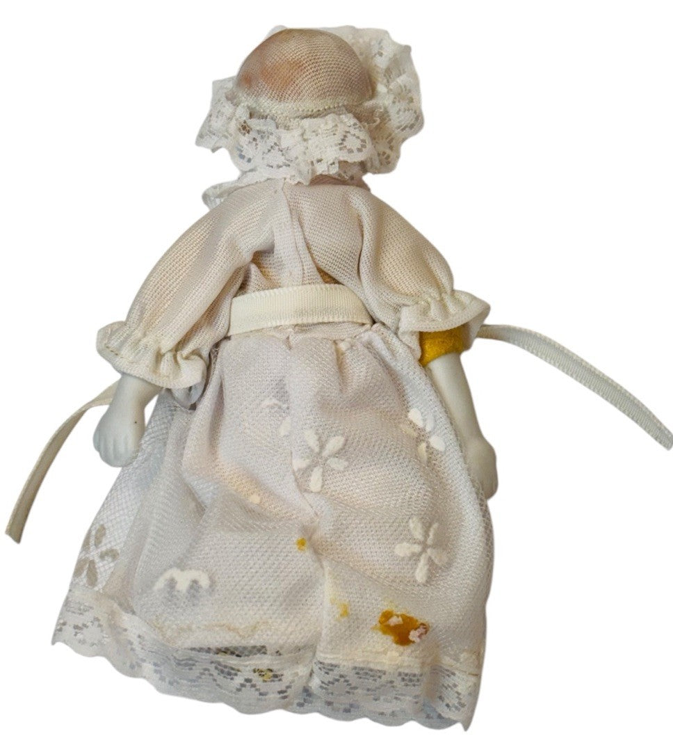 GORHAM Doll of the Month November~1983. 7” With 6” Porcelain Sleeping Doll