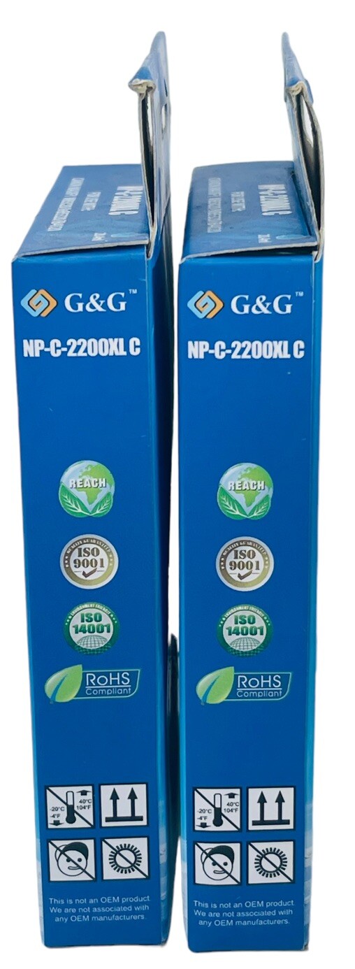 INK CARTRIDGE ~ COLOR: CYAN ~ Expired 9/17~G&G NP-C-2200XL C NEW FACTORY-SEALED