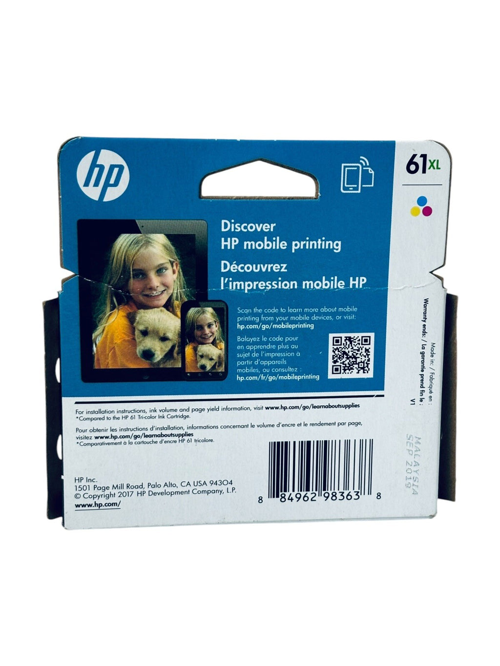 HP CH564WN#140 Tri-Color Ink Cartridge - NEW
