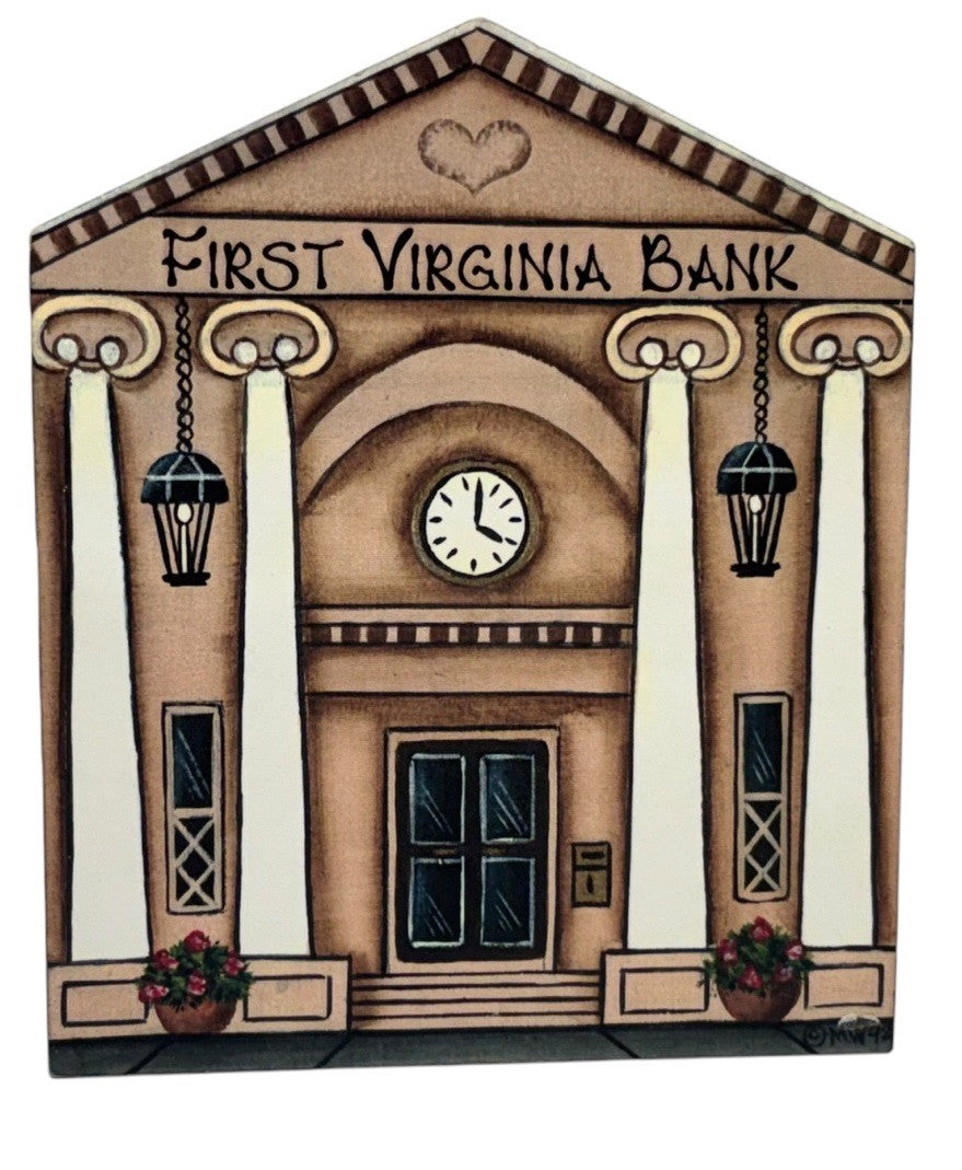 The Cat's Meow Wooden SMITHSONIAN INST BUILDING DC ~ BRANDYWINE 1ST VIRGINA BANK