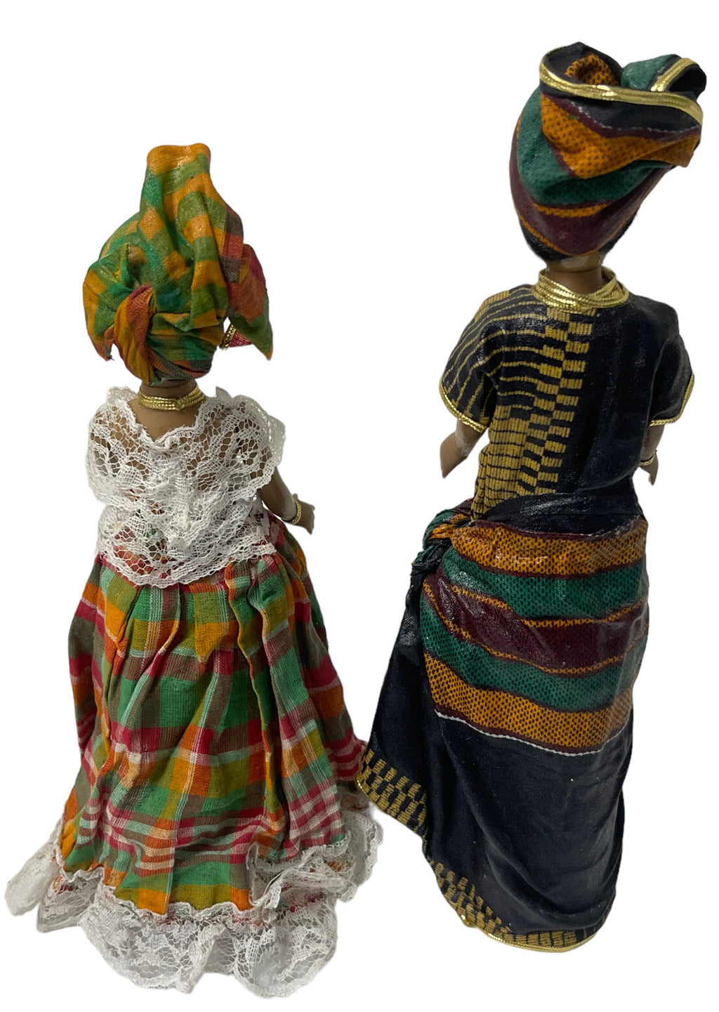 ST. CROIX DOLLS, V.I. HANDMADE, 9'' & 11'' TALL by; AMELIA GILL, RARE VINTAGE