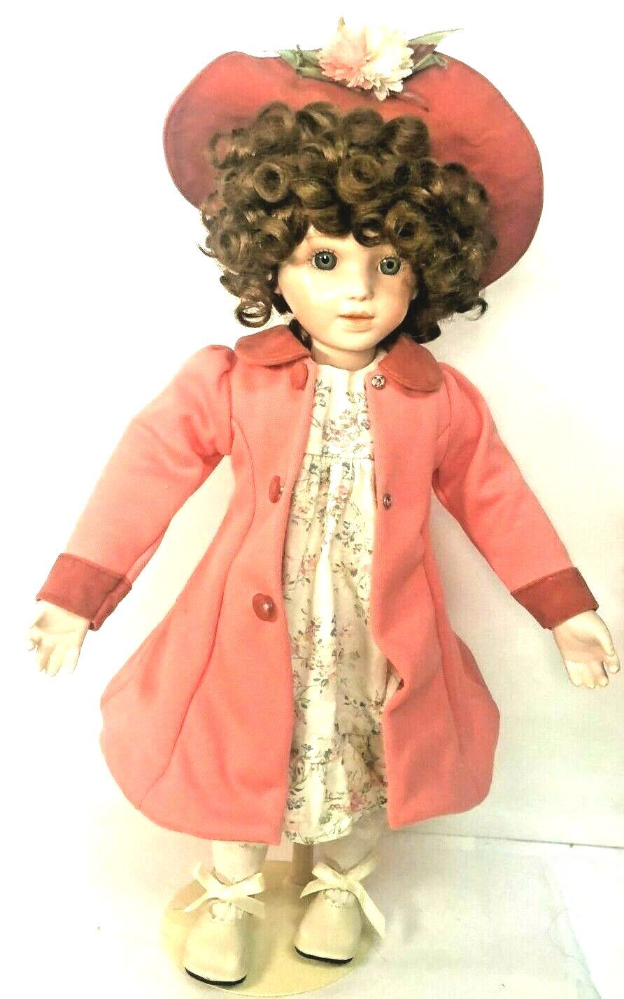 Ashton Drake 1990s Porcelain Doll 16''Tall No. 5475B w/Doll Stand~VINTAGE
