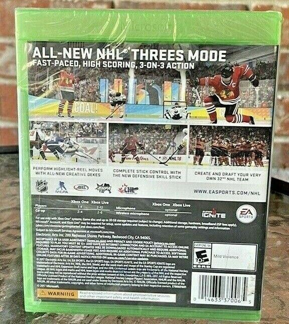 NHL 18 Xbox One 2017 Microsoft "NEW" FACTORY SEALED