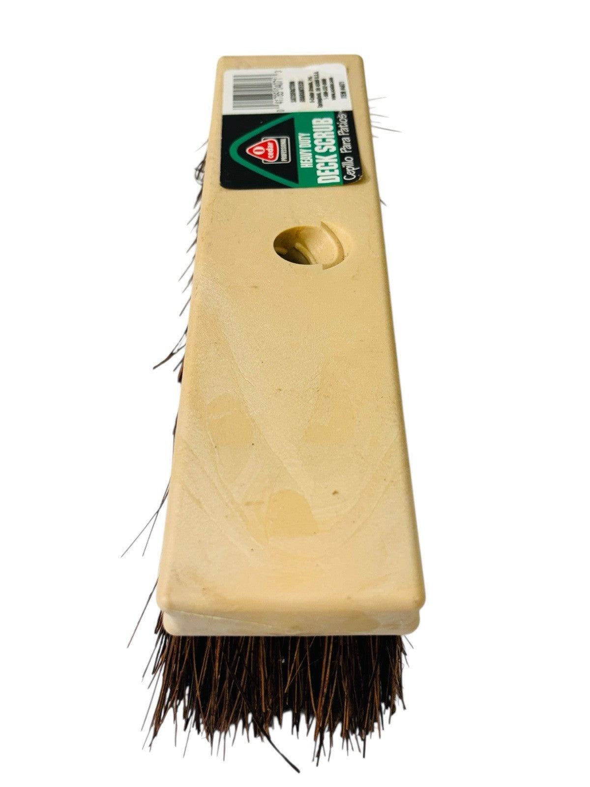 Cedar Heavy Duty Deck Scrub Brush w/ Natural Palmyra Bristles for Decks & Patios