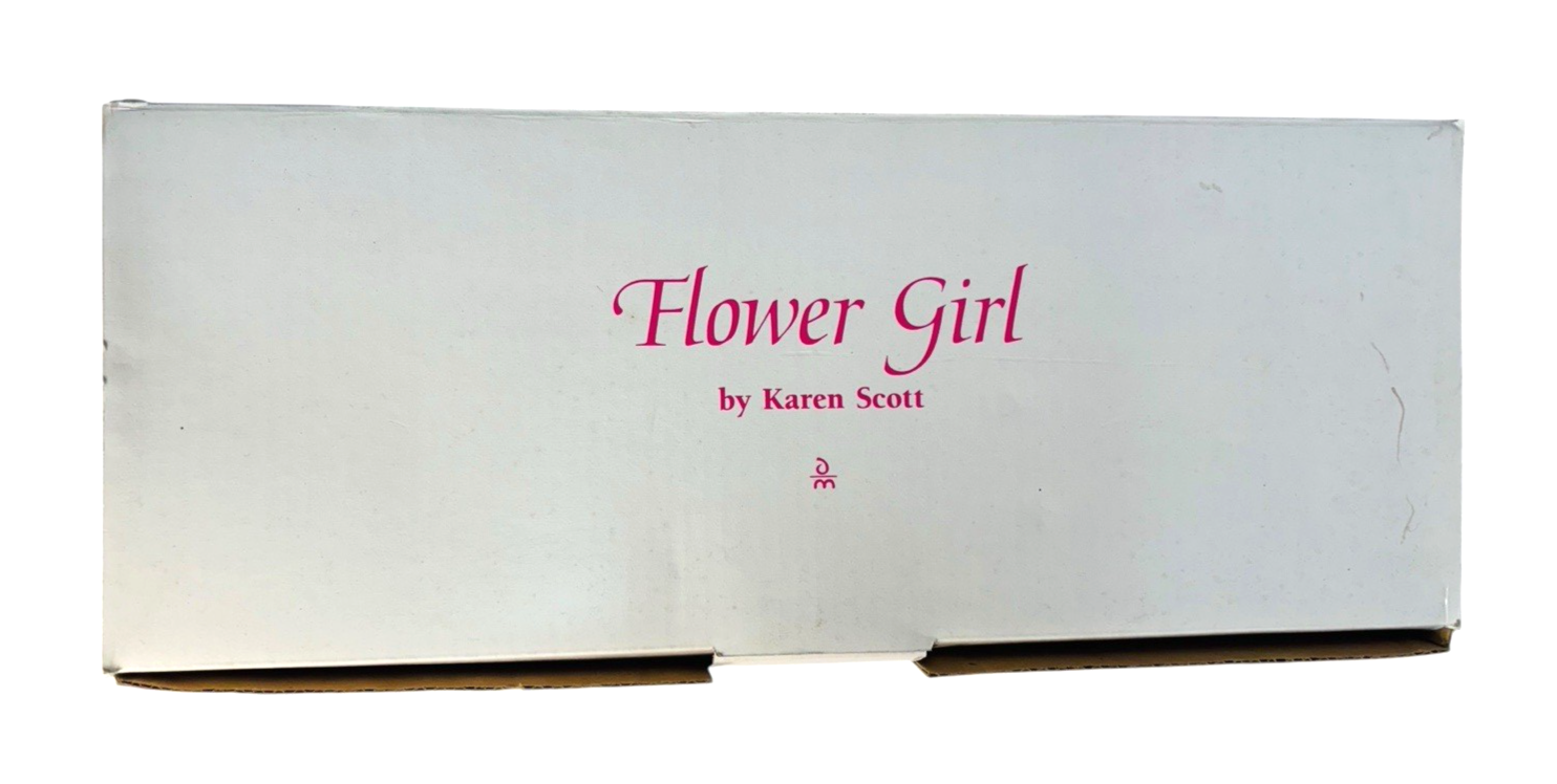Danbury Mint Porcelain Doll "FLOWER GIRL" 16" In Original Box By Karen Scott