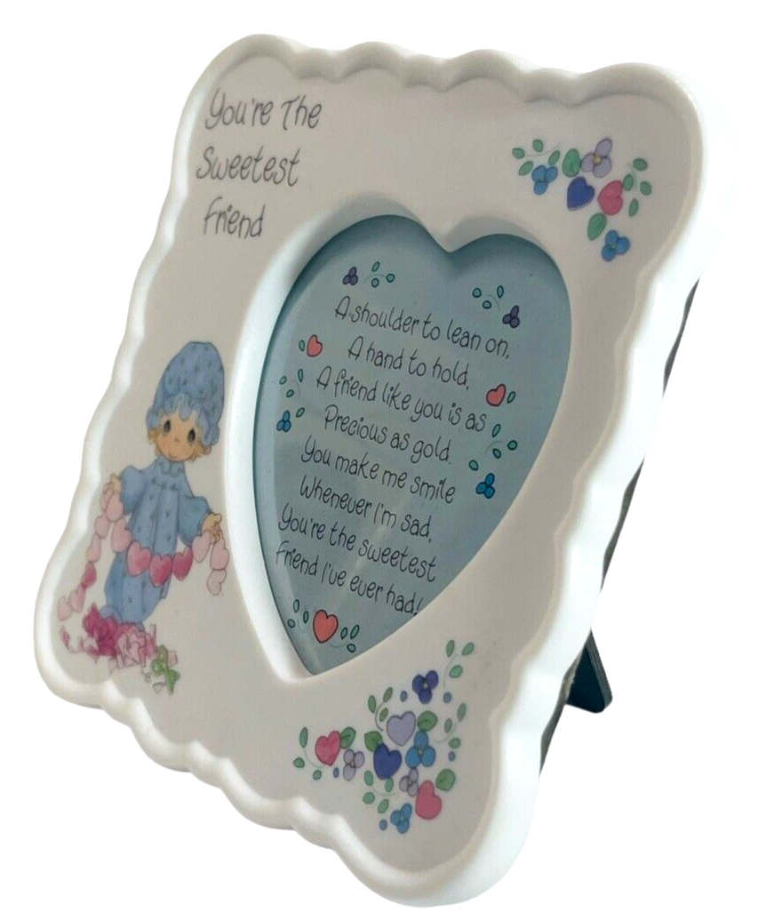 1993 Precious Moments Enesco YOU'RE THE SWEETEST FRIEND Photo Frame 4X4"