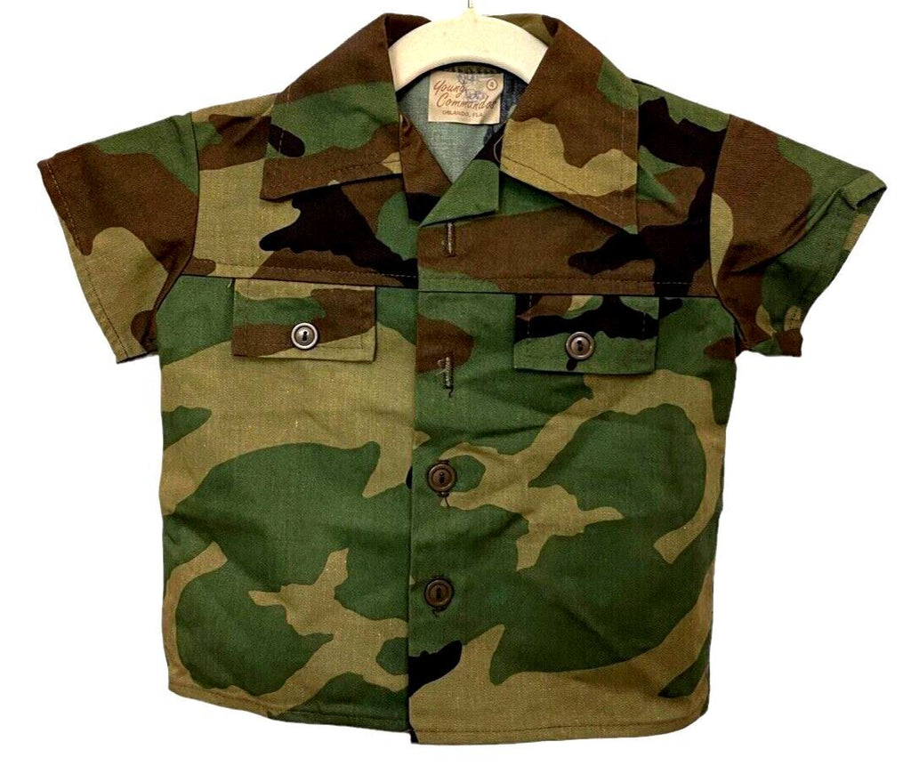 Camouflage Shirt BOYS Size 4 by; Young Commandos "NEW - FREE SHIPPING"