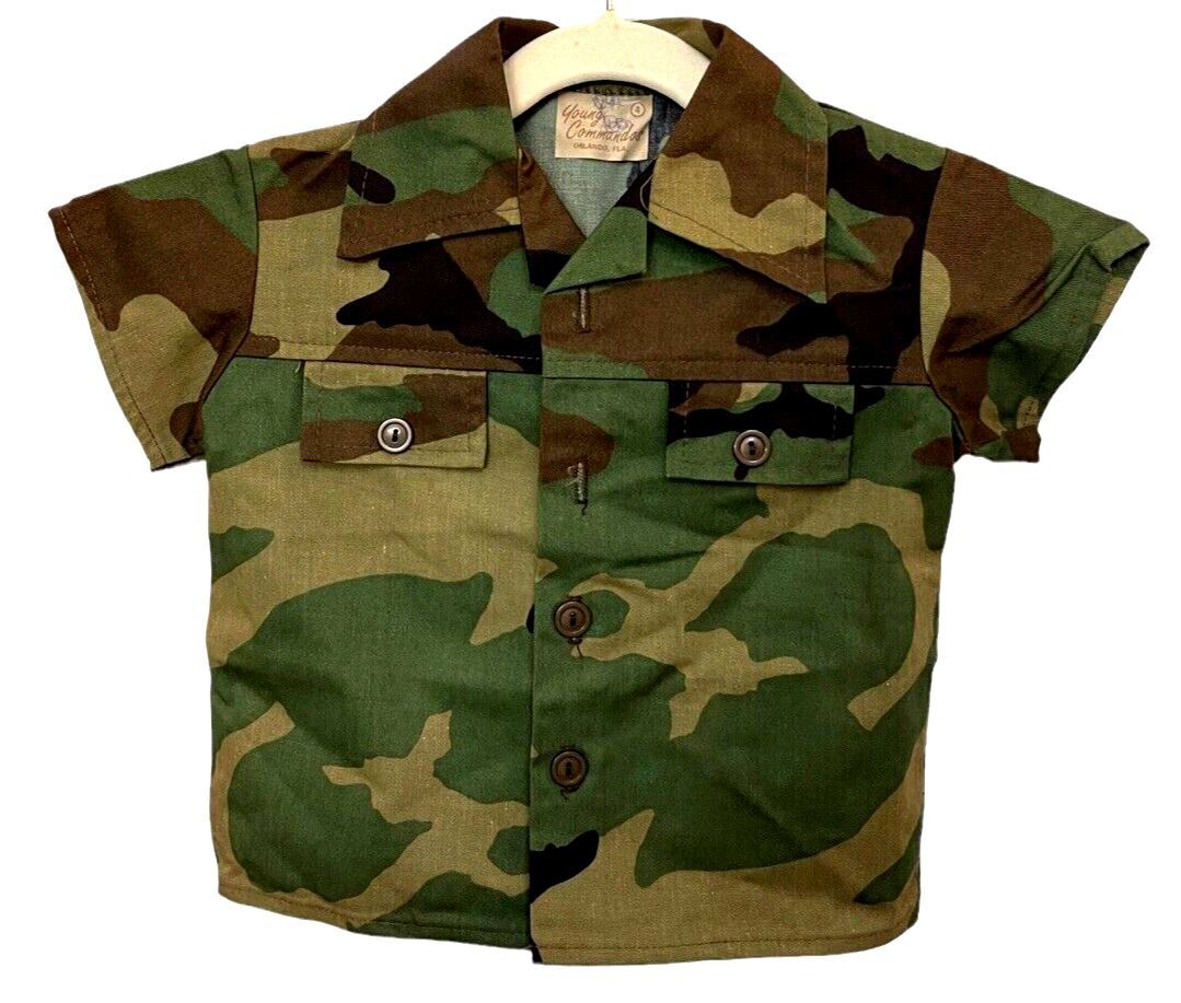 Camouflage Shirt BOYS Size 4 by; Young Commandos "NEW - FREE SHIPPING"