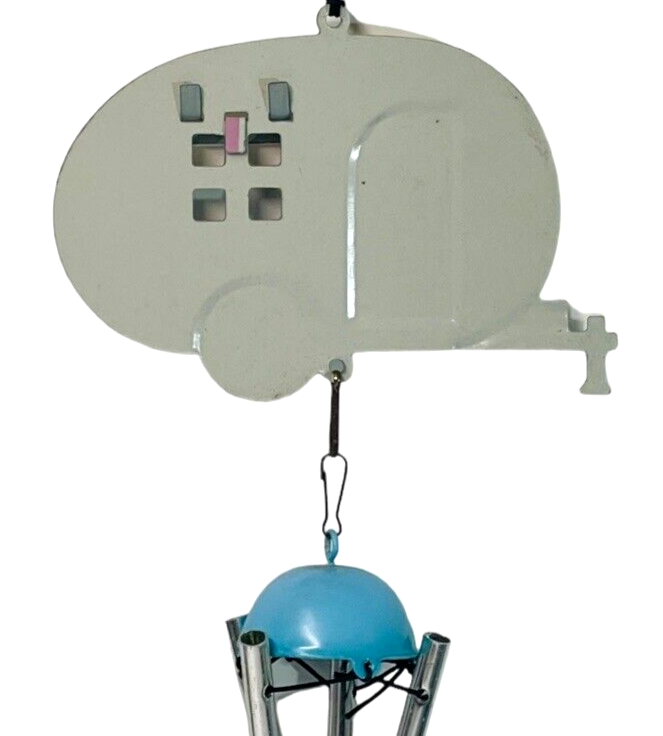1970s Style Decor Wind Chime - Caravan Camper Trailer - Design 11” Long.