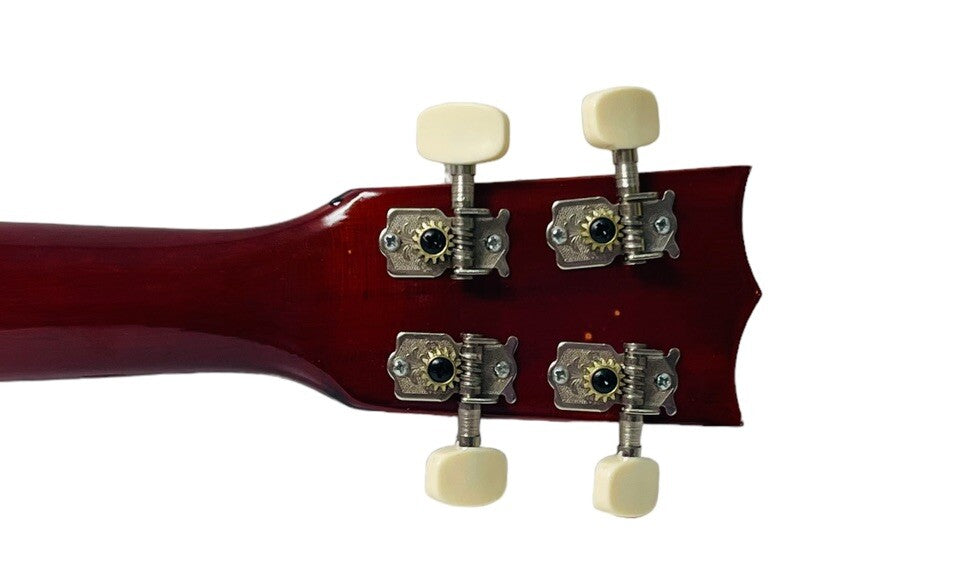 UKULELE with LANIKIA CO-UT DIGITAL TUNER & ACCESSIORIES - OAK & RED WOOD.