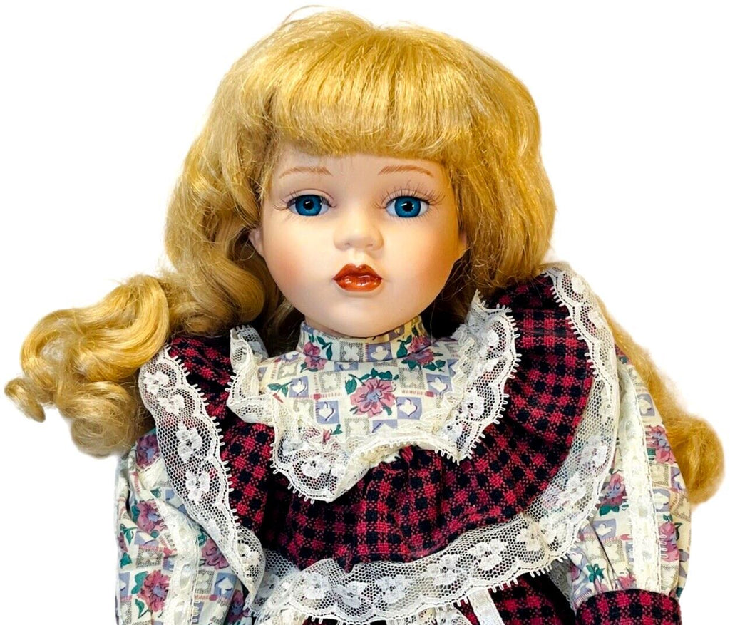 Porcelain Blonde Doll 19 Inch - Weigh 1.12lbs.