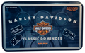 New Vtg  2003 Harley-Davidson Classic Dominoes Set In Metal Container