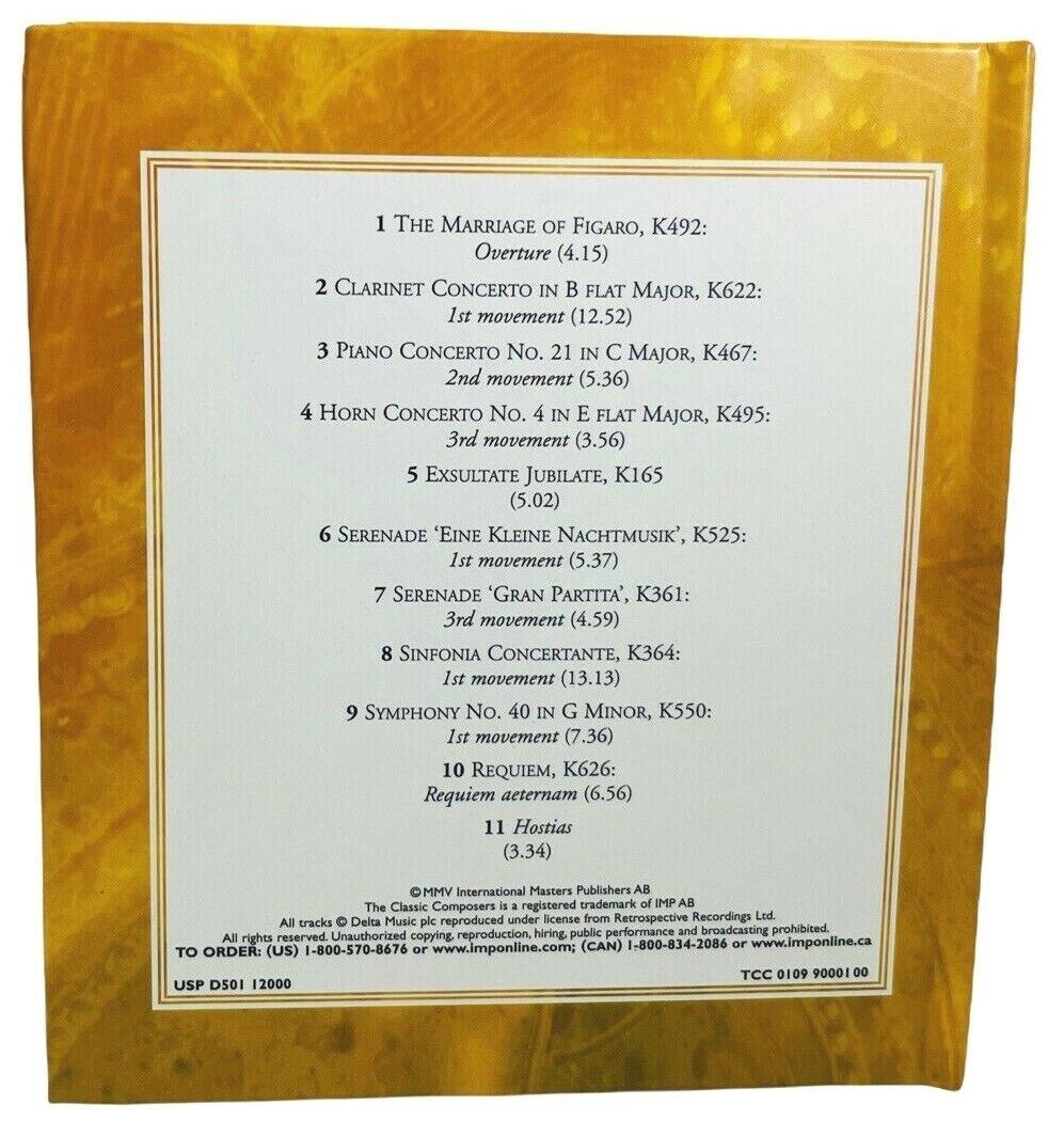 LOT-3 CLASSIC COMPOSERS CDS MOZART, SCHUMANN & SCHUBERT w/23 PAGE BOOKLET