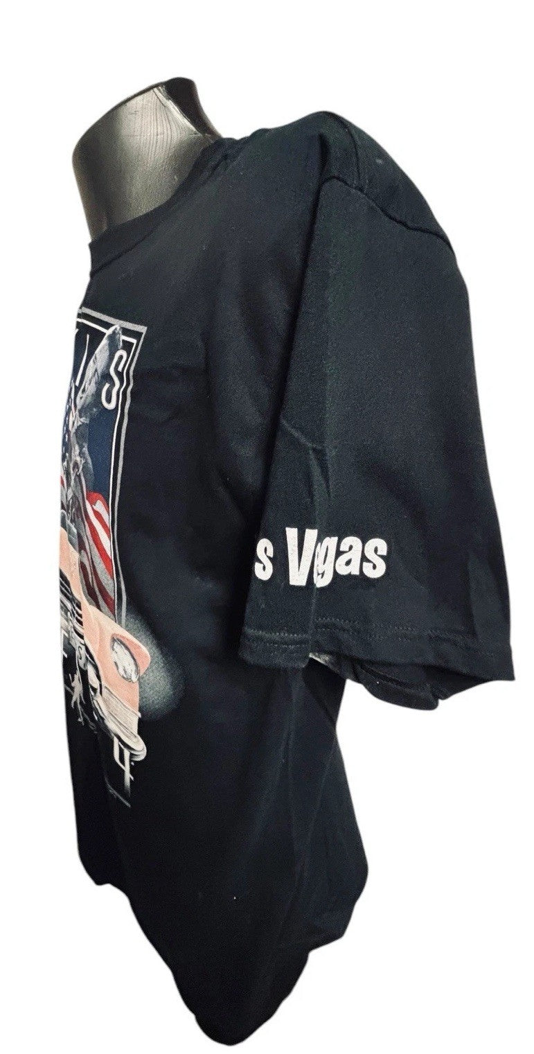 ELVIS PRESLEY T-SHIRT LAS VEGAS SIZE: XLARGE