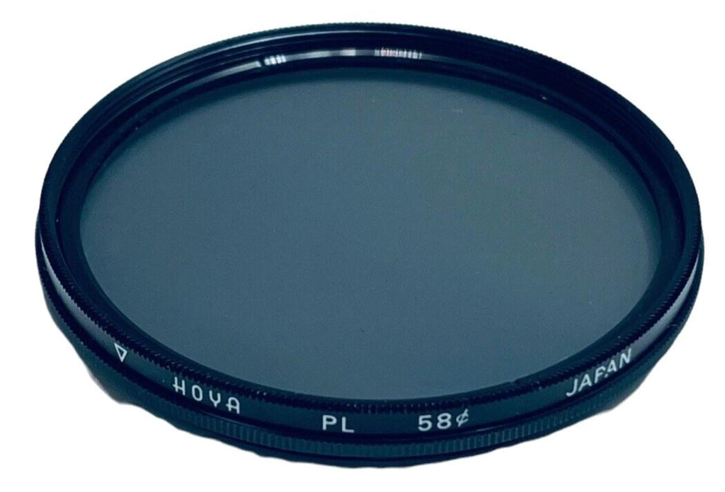 Tiffen 55M Lens ND 0.3 USA & 2-HOYA PL 55 Ø & 58 Ø W/Cases Made in Japan/MINT