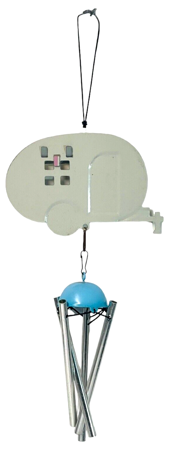 1970s Style Decor Wind Chime - Caravan Camper Trailer - Design 11” Long.